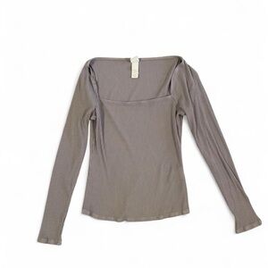 H&M Gray Long Sleeve Top